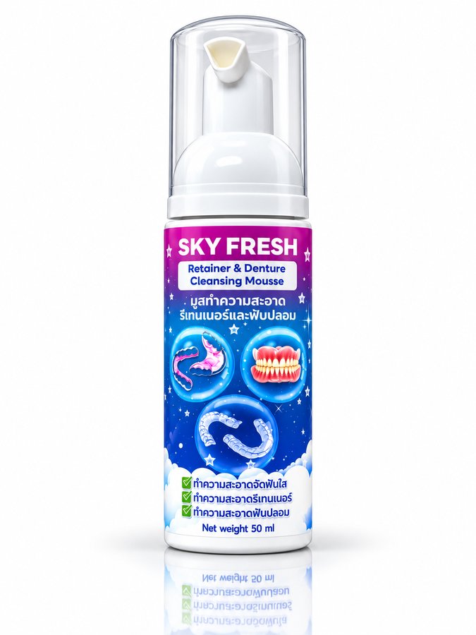 SKY FRESH Retainer & Denture Cleansing Mousse